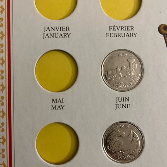 Partial 1999 Canada 25 Cent Coin Collection - Picture 6 of 14